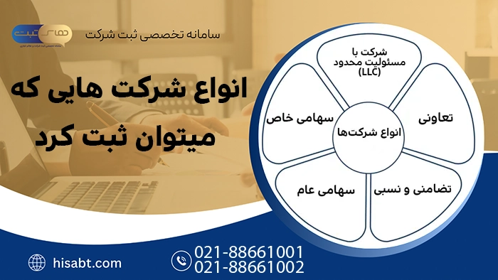 انواع شرکت هایی که میتوان ثبت کرد 